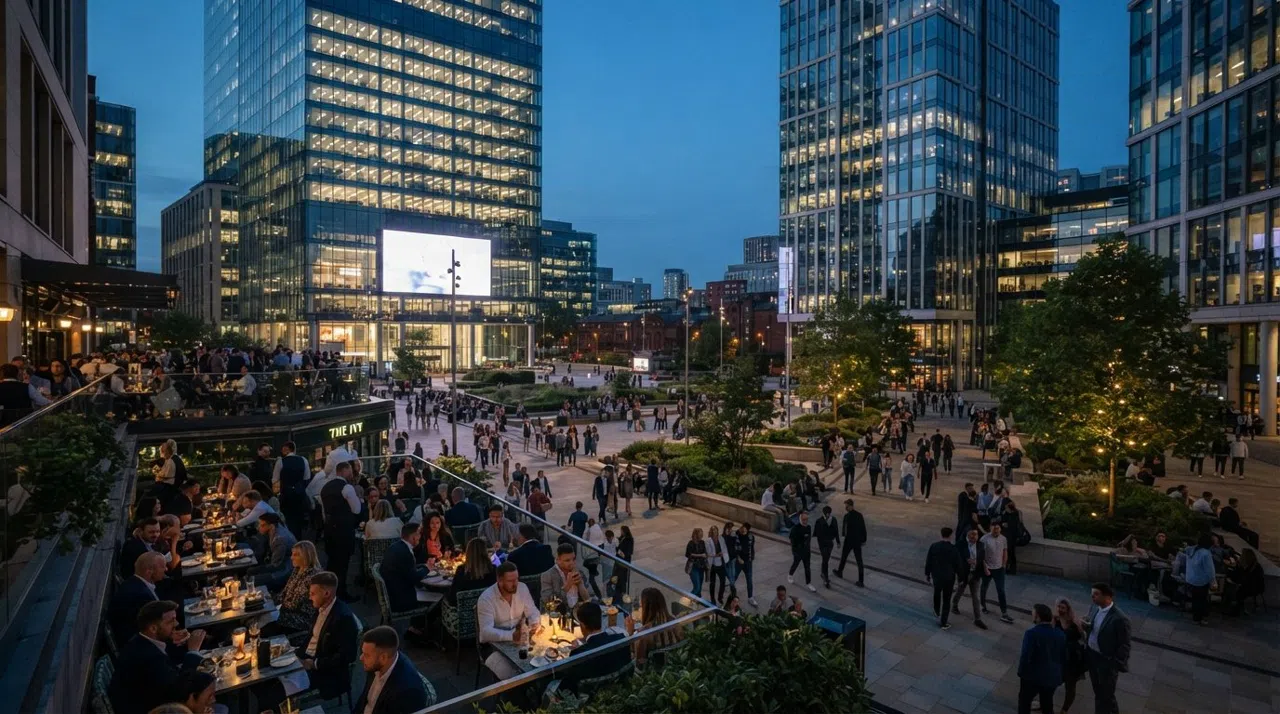Spinningfields, Manchester: die Stadt in einer guten Jacke